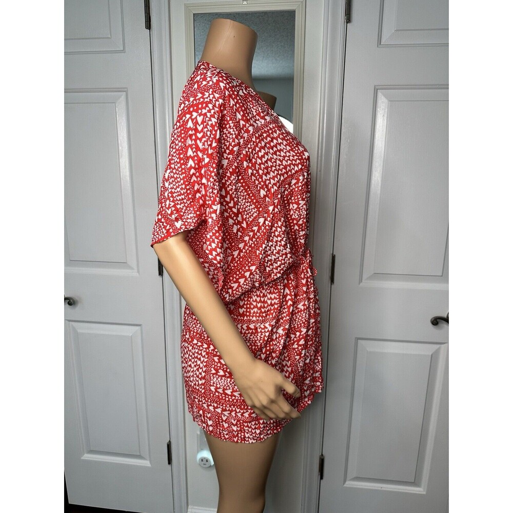 Victoria's Secret Heart Patterned Red & White Robe - Picture 4 of 7